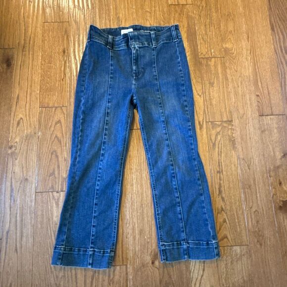 Anthropologie Pilcro 70’s the high rise slim crop seam front jeans 28 - Picture 4 of 15